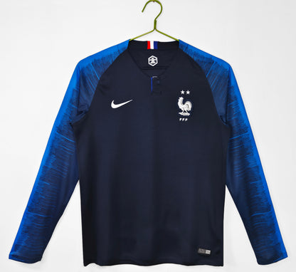 Long Sleeve: 2018 World Cup France Home Champion Retro