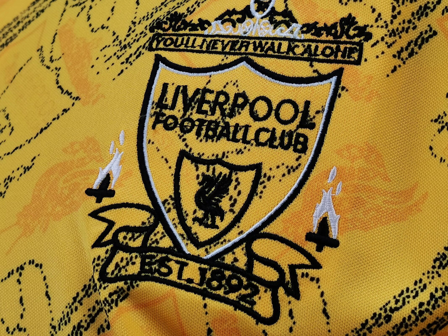 1994/96 Season Liverpool Away Kit Yellow