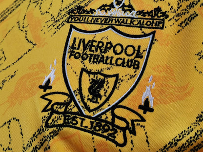 1994/96 Season Liverpool Away Kit Yellow