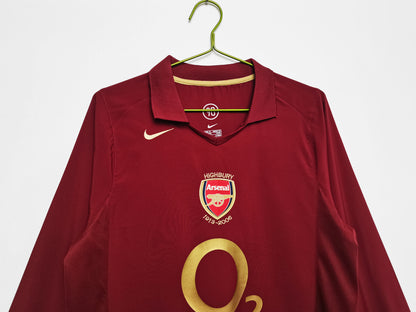 Long-sleeved: Arsenal Home Kit 2005/06 Season