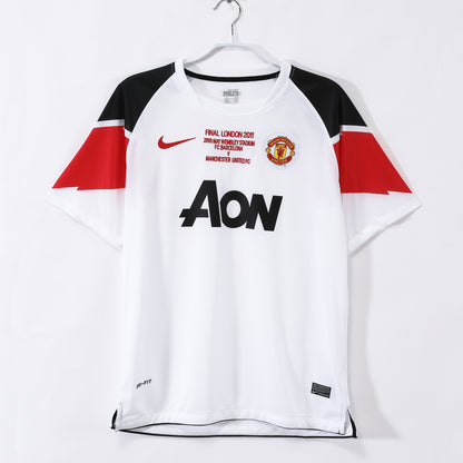 2010/11 Season Manchester United Away White Retro Champions League Kit