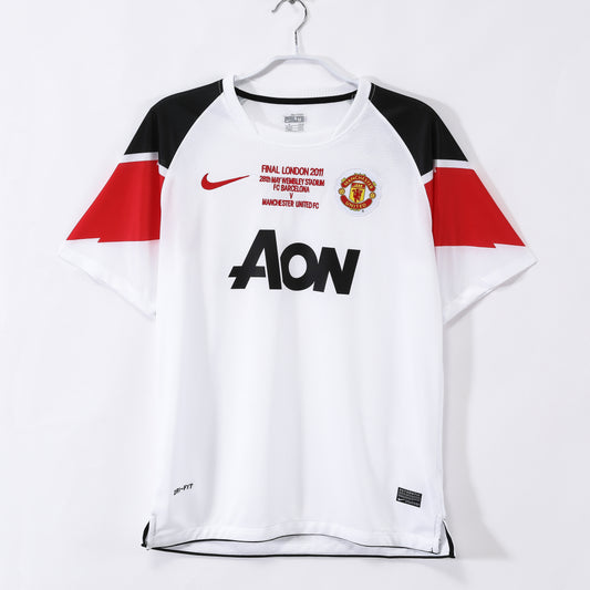 2010/11 Season Manchester United Away White Retro Champions League Kit
