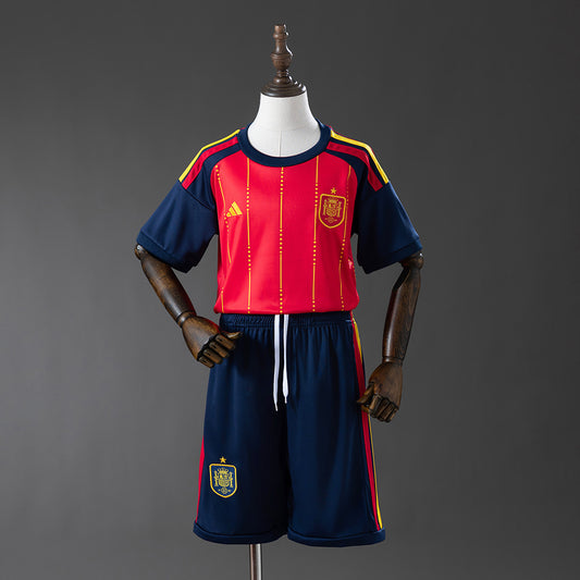 Spain 2026 Home Kids Kit Jersey Size