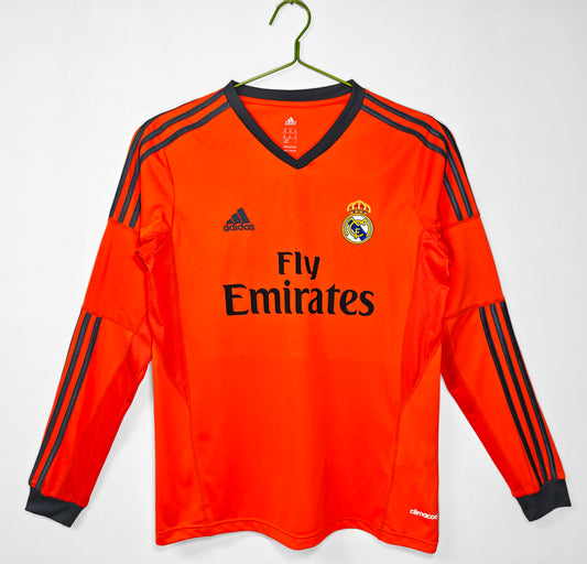 Long-sleeved: 2013/14 Season Real Madrid Second Away Orange