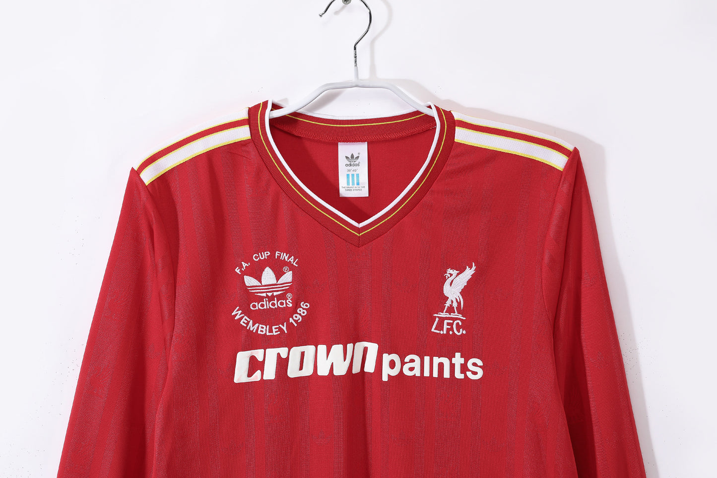 Long-sleeved: Liverpool home kit for the 1986/87 season