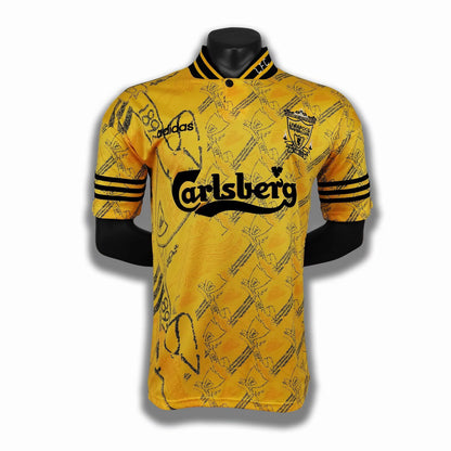 1994/96 Season Liverpool Away Kit Yellow