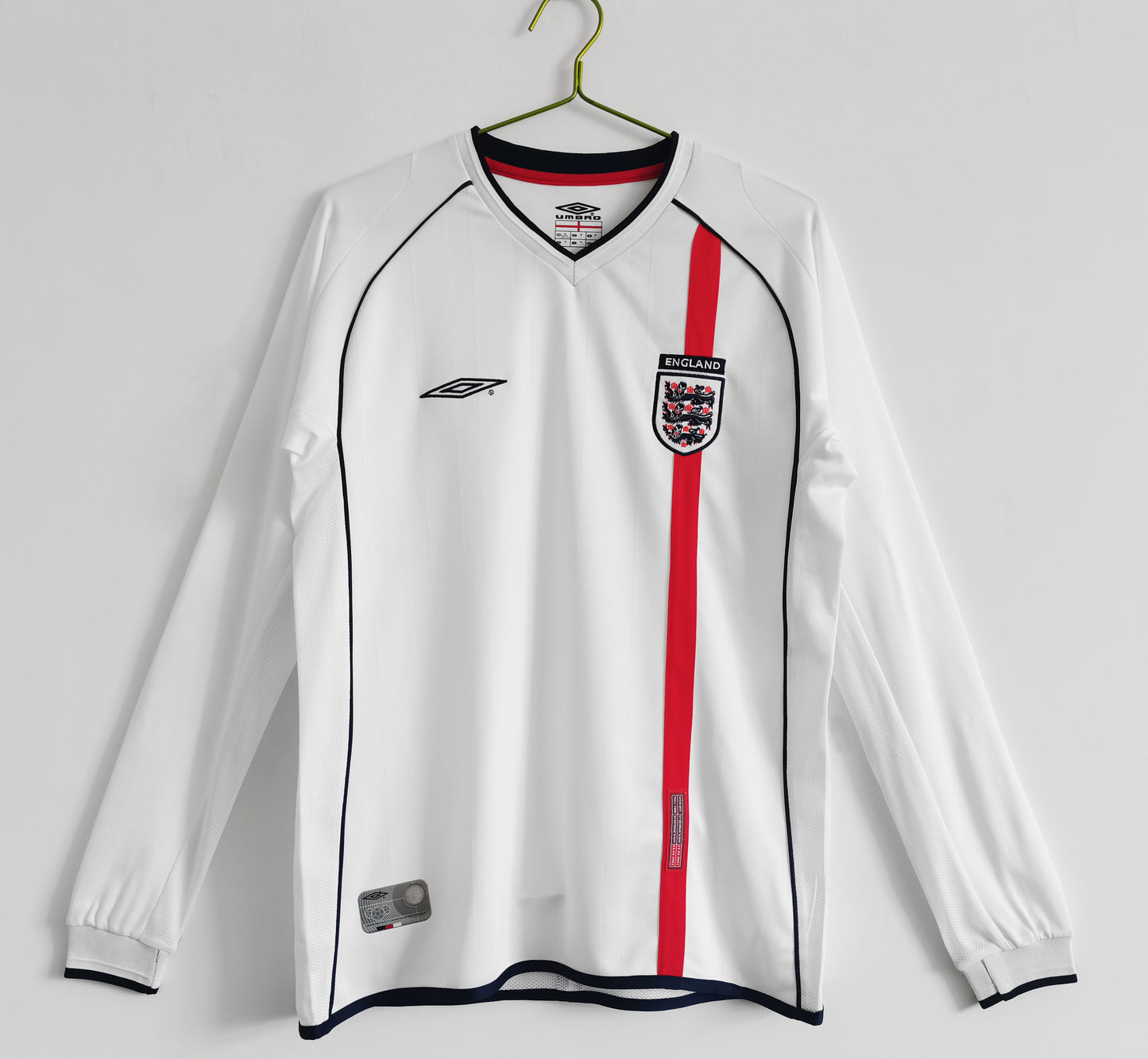 Long-sleeved: 2002 Season England Home Retro